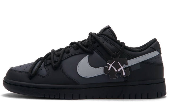 Nike Nike Dunk Black Humor Abrasion Resistant Low top Skateboard Shoes Unisex Black Gray