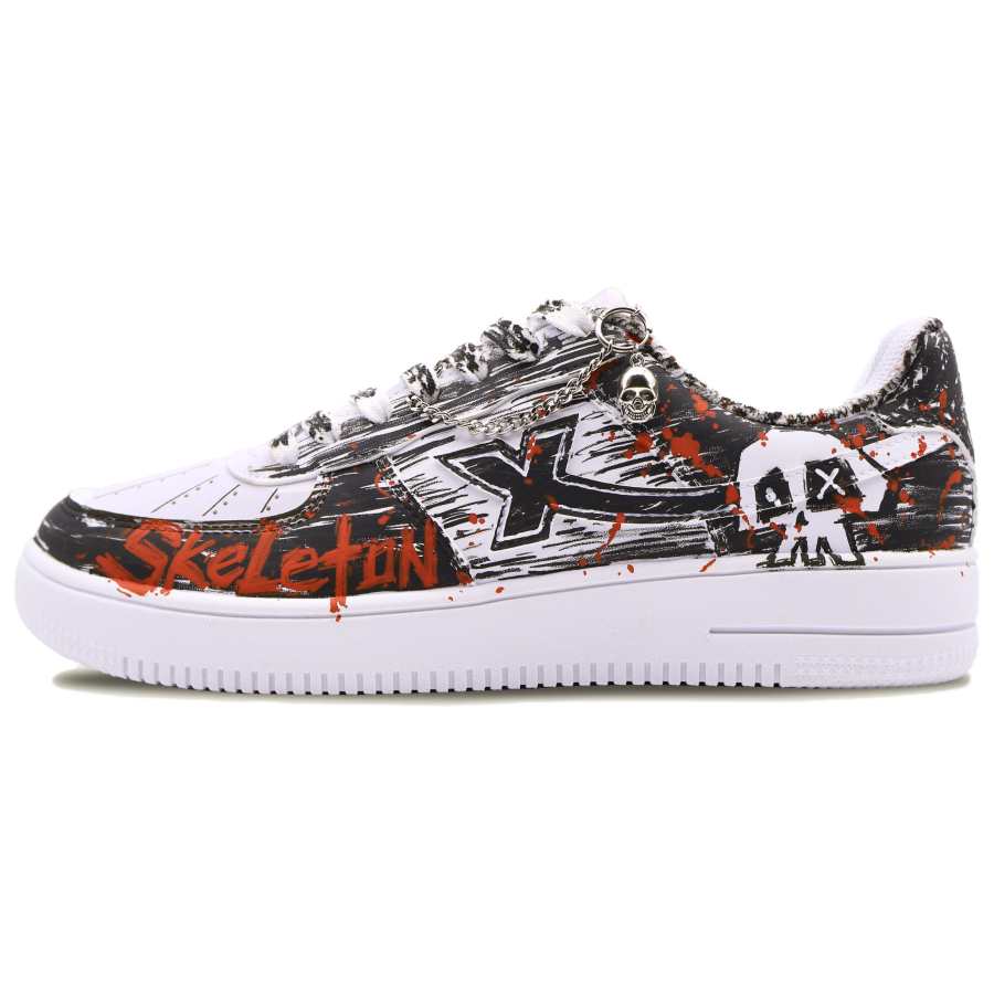 XTEP Air Force 1 Abrasion Resistant Breathable Low top Skateboard Shoes Unisex Black