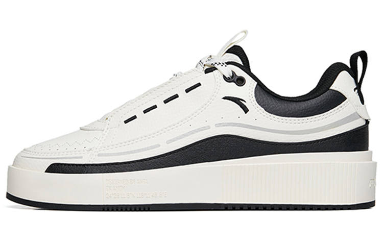 Anta Life Collection Lightweight Abrasion Resistant Low top Skateboard Shoes Women's White Black Gray