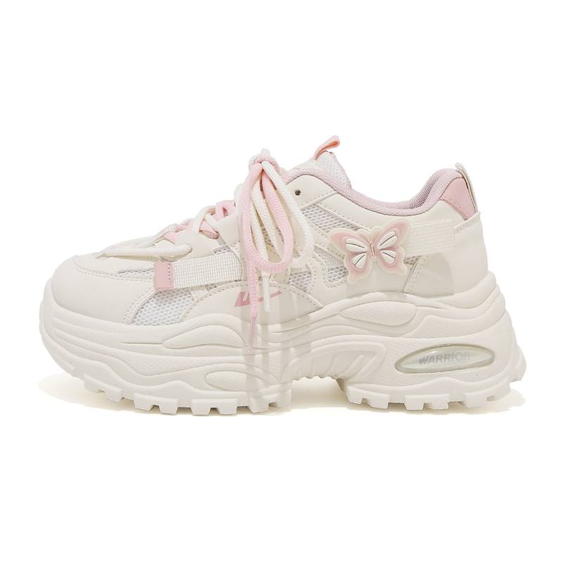 WARRIOR Casual Shoes Women's Low Top White Pink Colorway