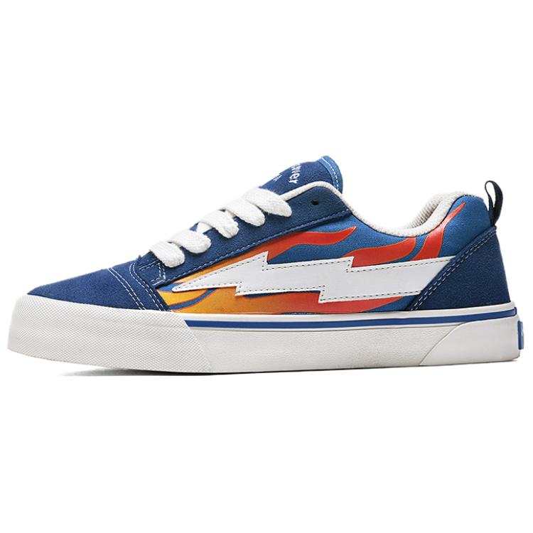 FZFA Lightning Storm Coverage Abrasion Resistant Lightweight Low top Skateboard Shoes Unisex