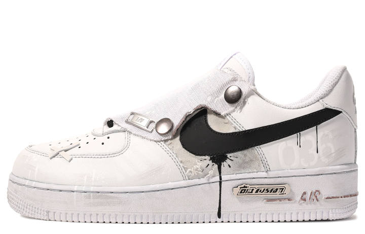 Nike Nike Air Force 1 Low top Skateboard Shoes Men's White Black