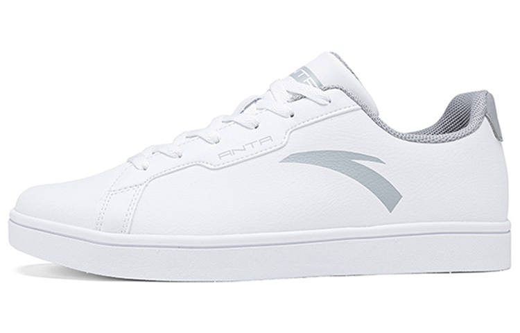Anta Slip Resistant Abrasion Resistant Low top Skateboard Shoes Men's White Gray