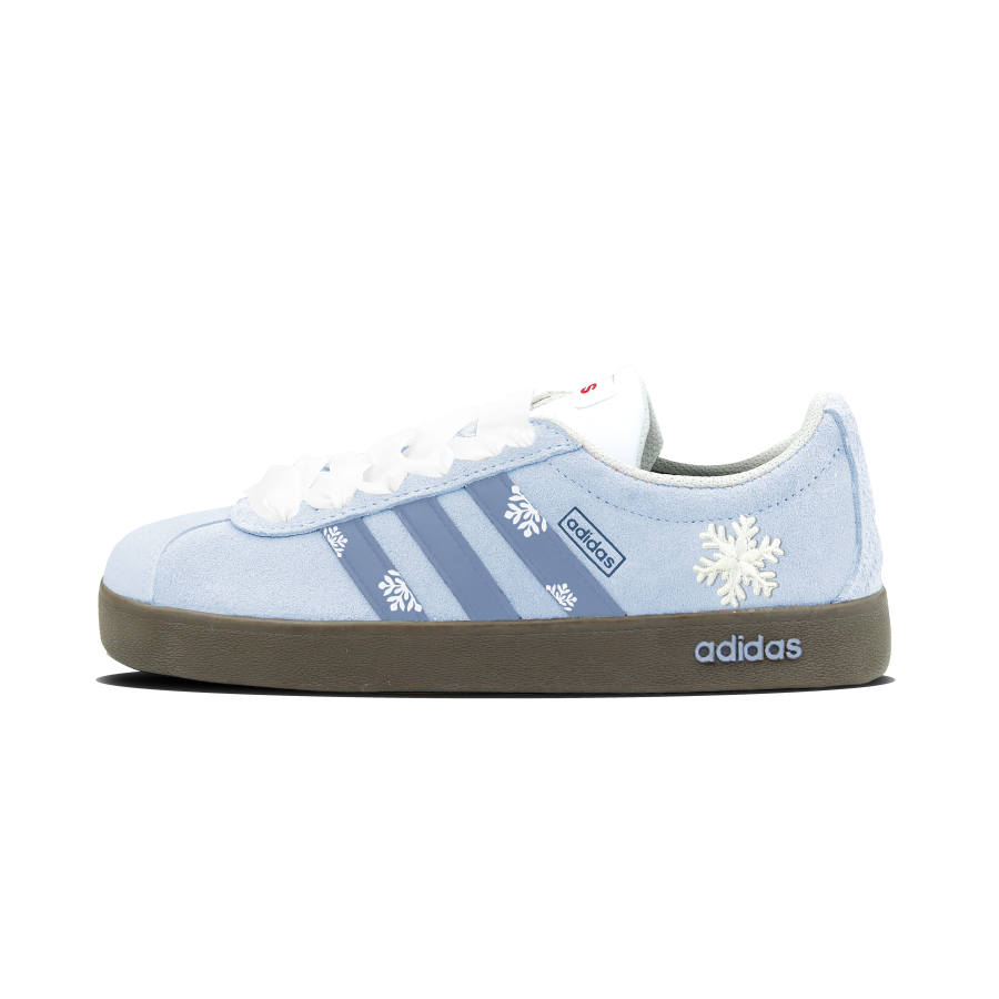 Adidas Neo VL Court Lifestyle Snow Island Slip Resistant Abrasion Resistant Low top Skateboard Shoes Unisex Blue