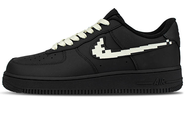 Nike Nike Air Force 1 Abrasion Resistant Low top Skateboard Shoes Unisex Black