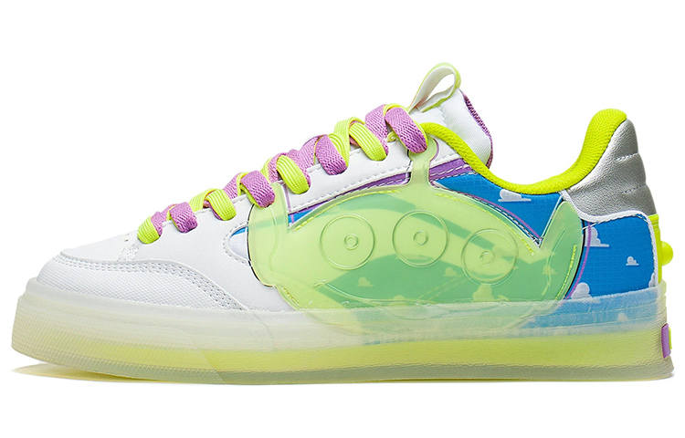 Li-Ning Disney x Li Ning Wave 180 Low top Skateboard Shoes Women's White Yellow Alien Special Edition