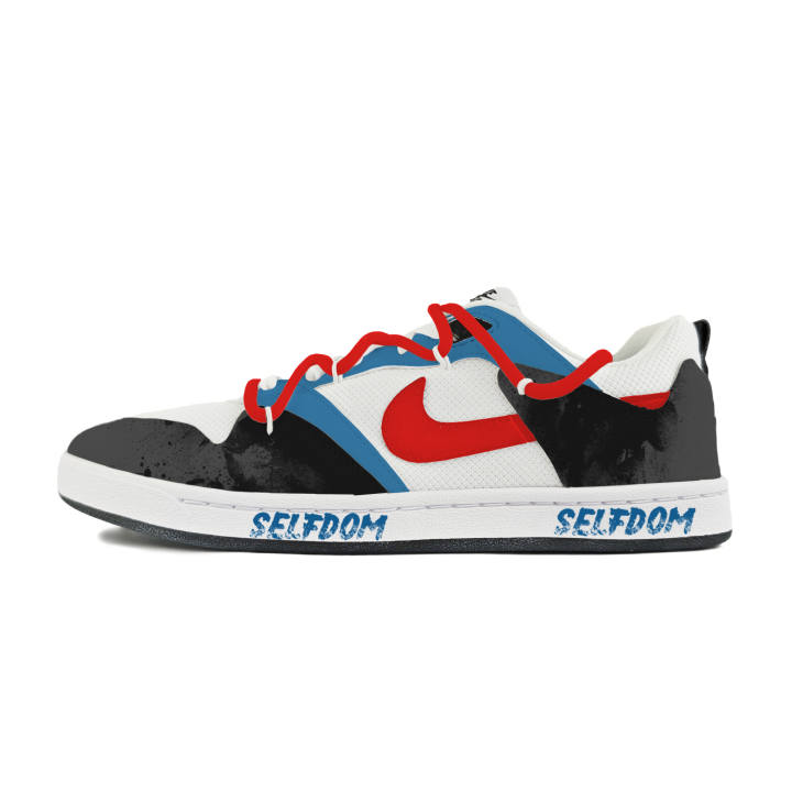 Nike Nike SB Alleyoop Abrasion Resistant Low top Skateboard Shoes Men's White Black Red