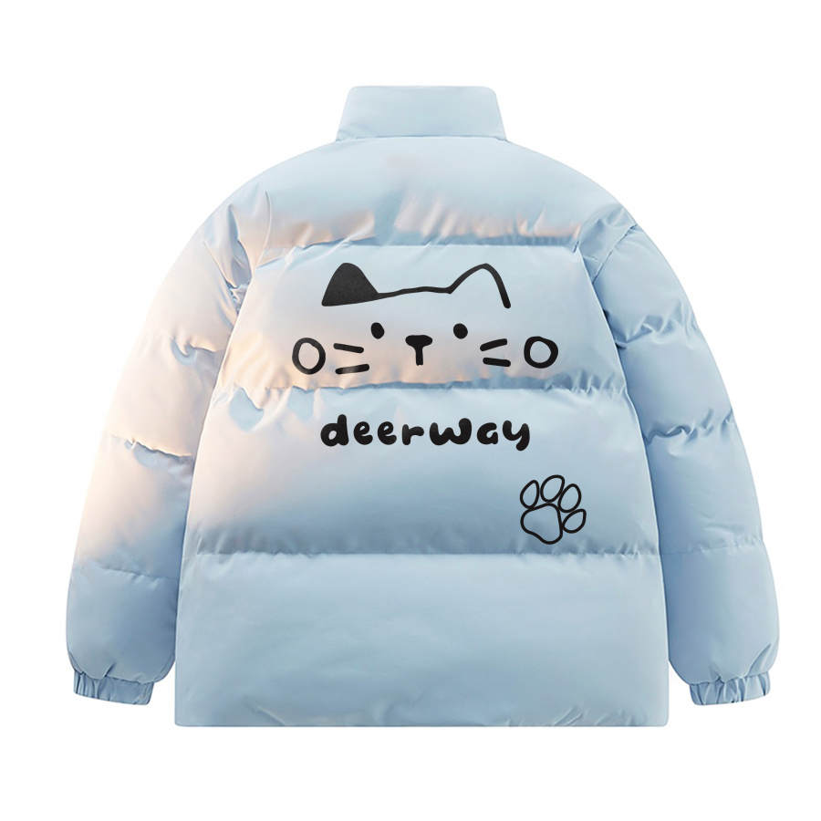 DEERWAY Puffer Jackets Unisex Stand Collar Moderate Padded Puffer Jacket