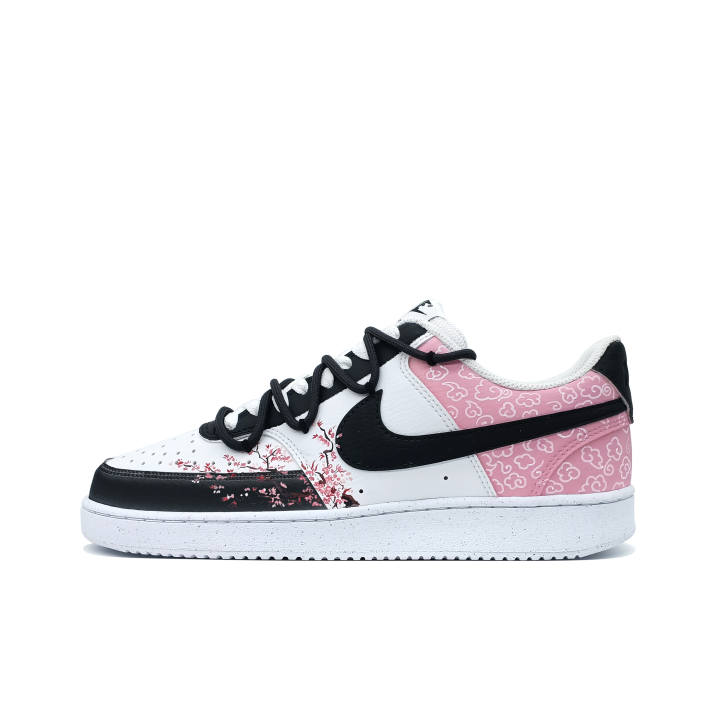 Nike Nike Court Vision 1 Low top Skateboard Shoes Men's Black White