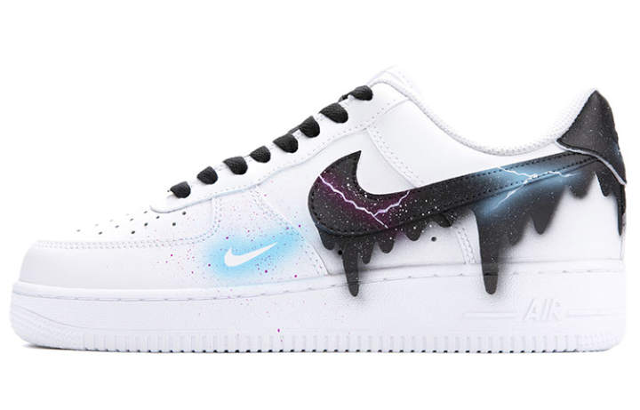Nike Nike Air Force 1 Air Force 1 Skateboard Shoes Men's White Black Blue Purple
