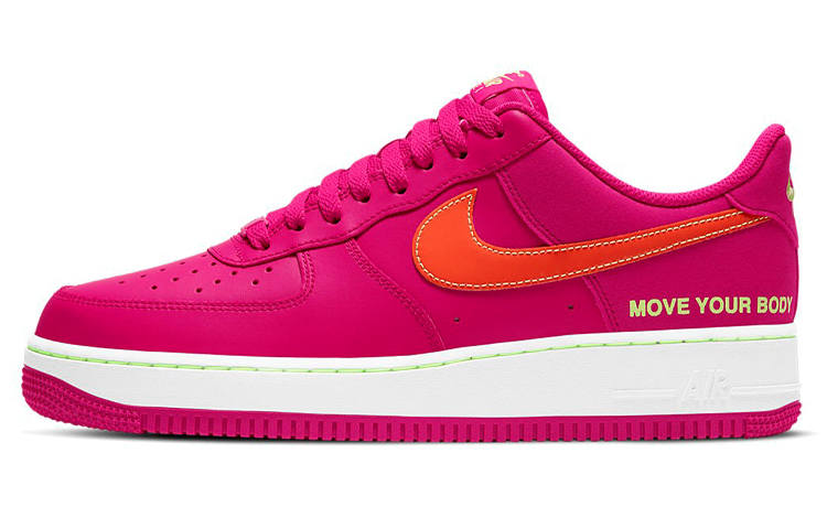 Nike Nike Air Force 1 WORLD TOUR Coverage Slip Resistant Abrasion Resistant Low top Skateboard Shoes Men's Rose Red
