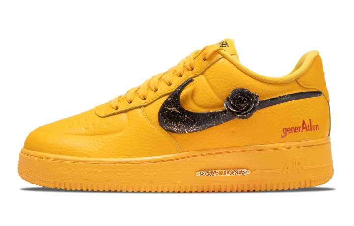 Nike Nike Air Force 1 Gilded Rose Low top Skateboard Shoes Men's Yellow