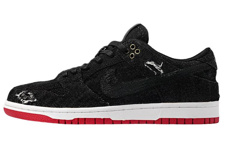 Nike Nike Dunk SB Slip Resistant Cushioning Low top Skateboard Shoes Men's Black Red