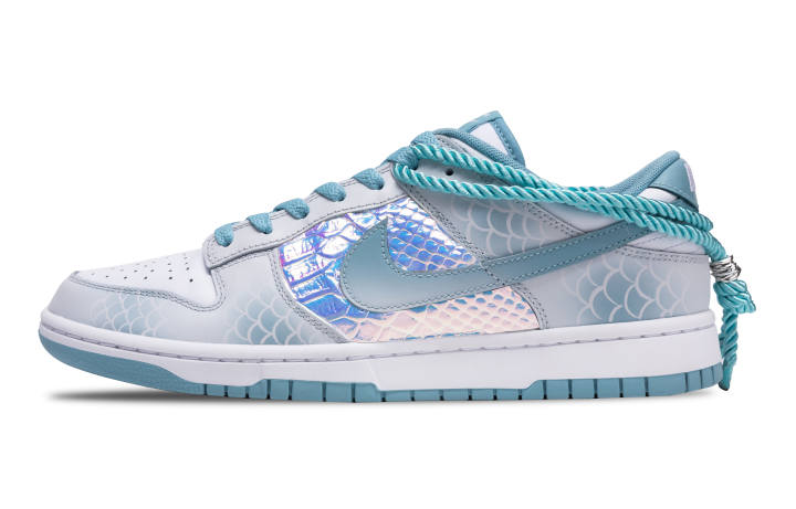 Nike Nike Dunk The Falling Merman Abrasion Resistant Abrasion Resistant Low top Skateboard Shoes Unisex Blue