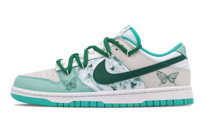 Nike Nike Dunk The Wizard Of Oz Slip Resistant Abrasion Resistant Low top Skateboard Shoes Men's Green White