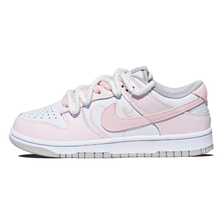 Nike Nike Dunk Leather Fresh Cushioning Abrasion Resistant Cushioning, Wear Resistant Low top Skateboard Shoes Women's Pink