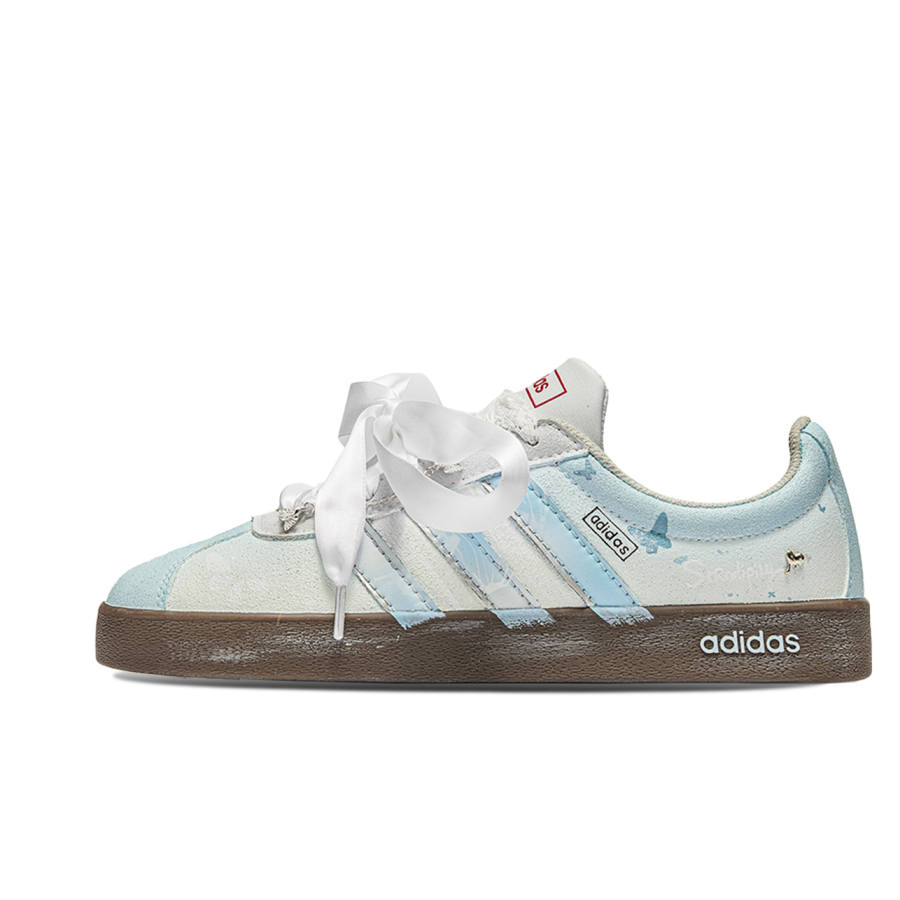 Adidas Neo VL Court 2.0 Wukong Realm, Blue Overlay Cushioning Low top Skateboard Shoes Unisex Blue Brown