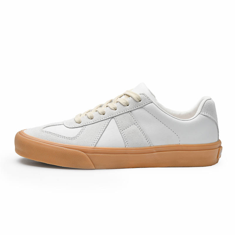 GOLUCK Classic And Versatile Low top Skateboard Shoes Unisex White Gray