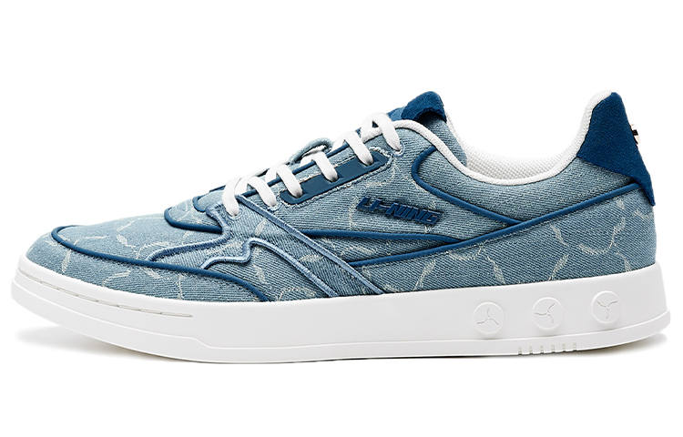 LI-NING 1990 Li Ning Classic Collection Abrasion Resistant Low top Skateboard Shoes Men's Light Blue