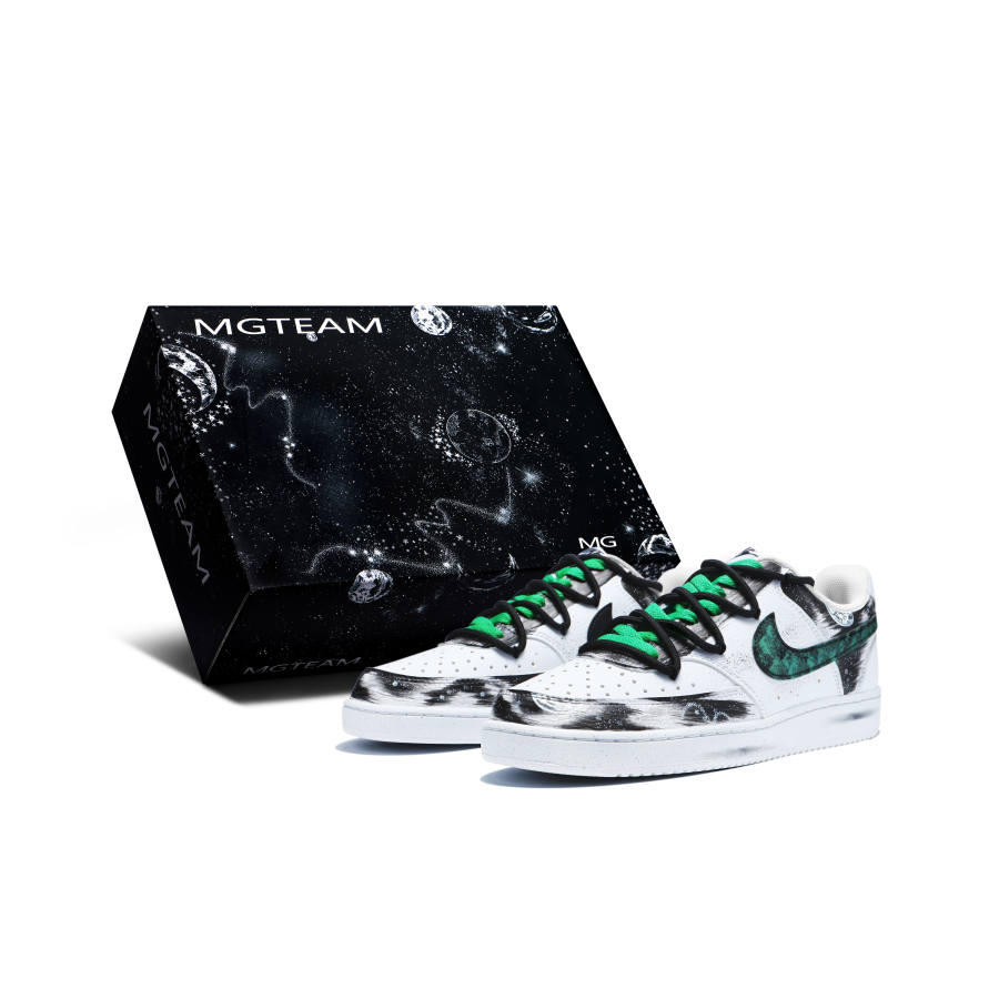 Nike Nike Court Vision 1 Leather Low top Skateboard Shoes Men's Green