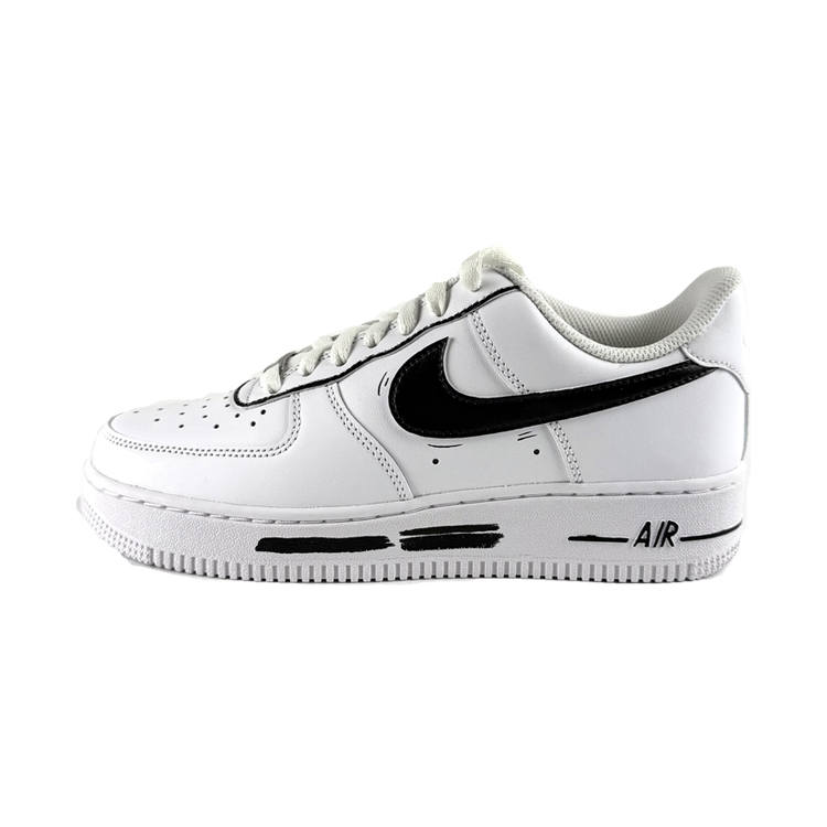 Nike Nike Air Force 1 Abrasion Resistant Abrasion Resistant Low top Skateboard Shoes Unisex Black White