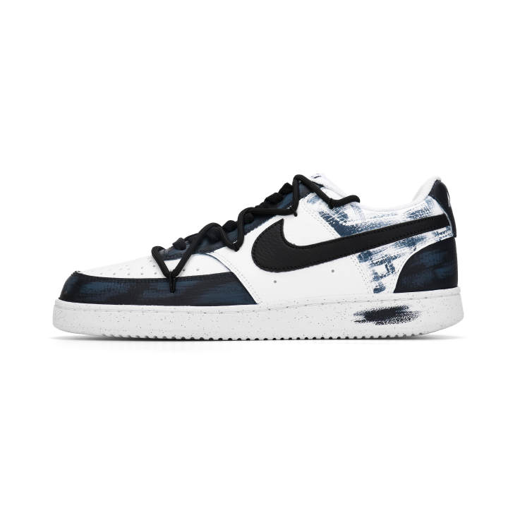 Nike Nike Court Vision 1 Dark Night Thorn 2 Abrasion Resistant Low top Skateboard Shoes Men's Black Blue