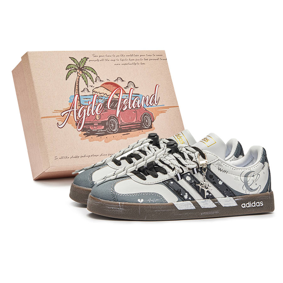 Adidas Neo VL Court 2.0 Skateboard Shoes Unisex Low Top Gray/White
