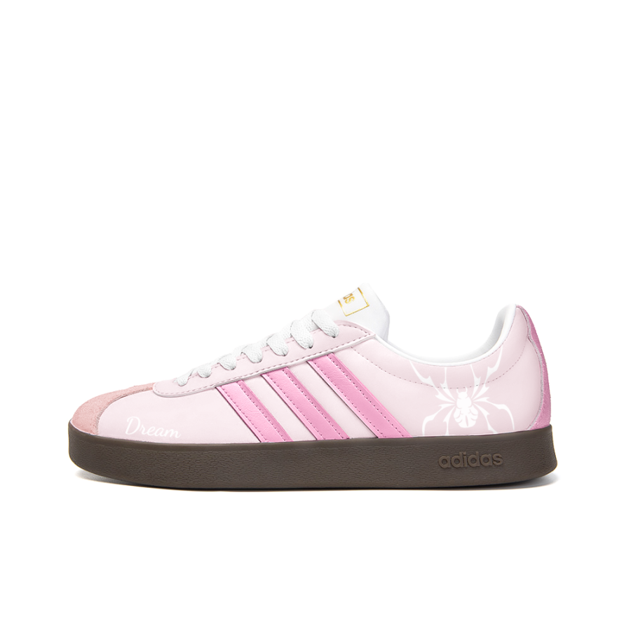 Adidas Neo VL Court 2.0 Wine Sonnets Slip Resistant Abrasion Resistant Low top Skateboard Shoes Unisex Bright Pink