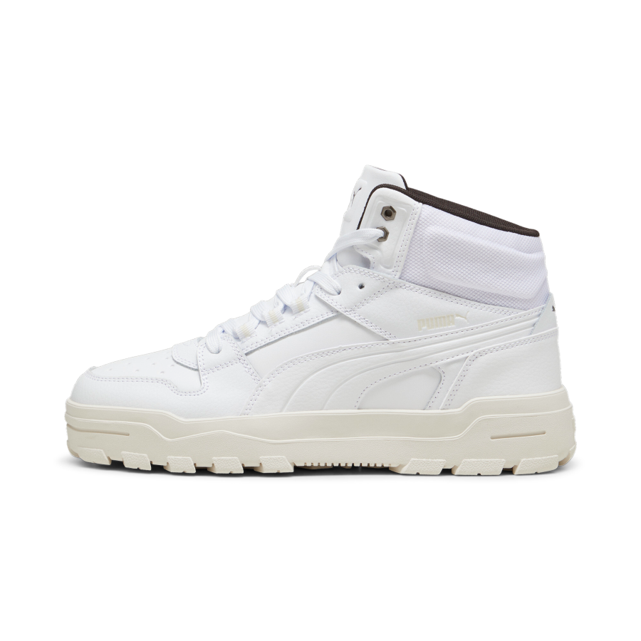 PUMA Rebound Abrupt Abrasion Resistant Mid top Skateboard Shoes Unisex White