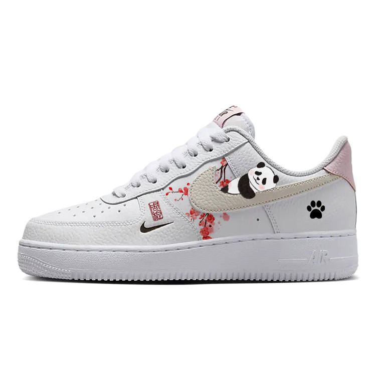 Nike Nike Air Force 1 Slip Resistant, Abrasion Resistant, Lightweight Low top Skateboard Shoes Women's White Pink