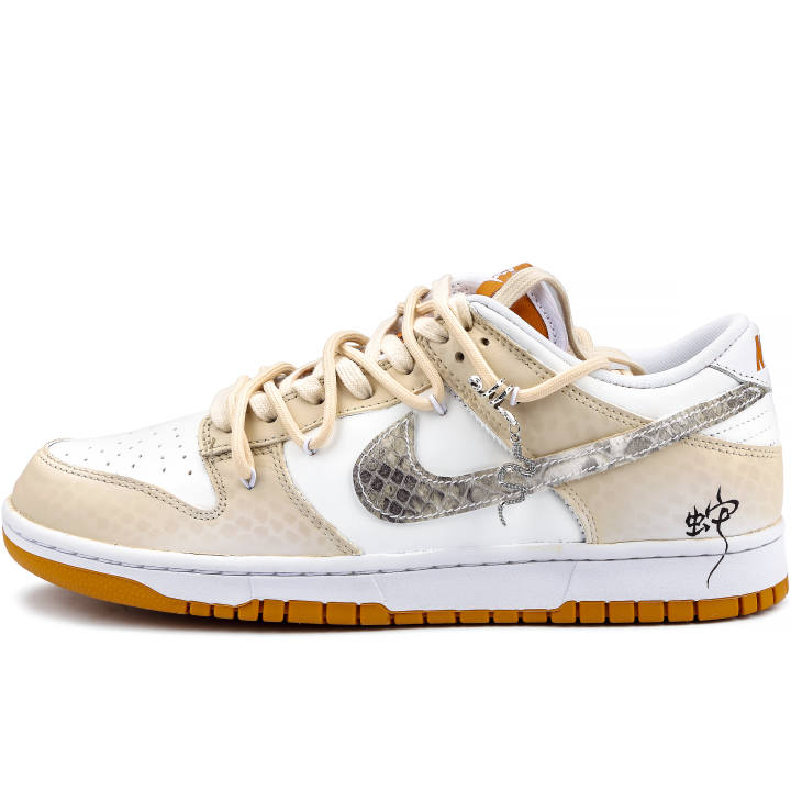 Nike Nike Dunk Golden Scale Journey Slip Resistant Abrasion Resistant Low top Skateboard Shoes Men's Ecru