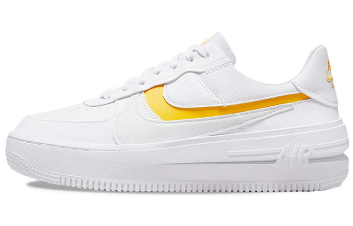 Nike Nike Air Force 1 PLT.AF.ORM White Yellow Ochre Women's