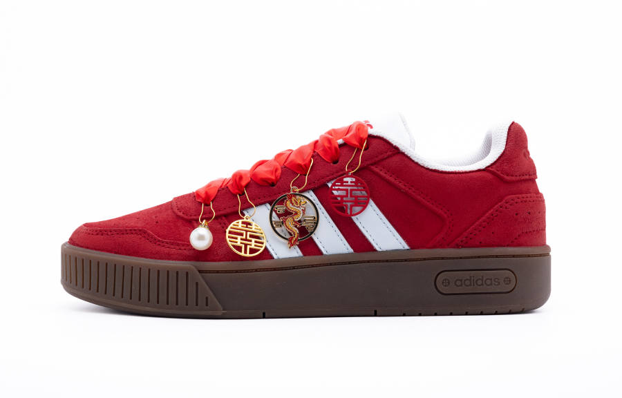 Adidas Neo D PAD Slip Resistant Abrasion Resistant Low top Skateboard Shoes Unisex Red White