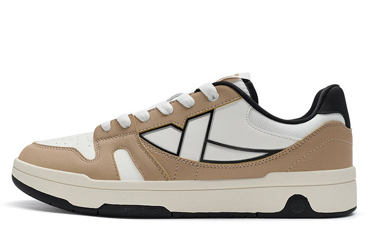 XTEP MAXX LITE Abrasion Resistant Low top Skateboard Shoes Men's Sail White/Brown Gray/Black