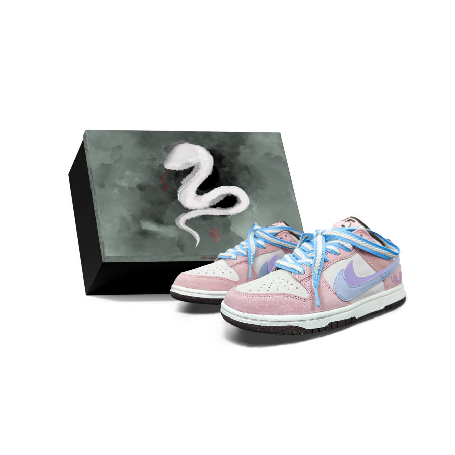 Nike Nike Dunk Slip Resistant Abrasion Resistant Low top Skateboard Shoes Unisex Pink Blue Purple