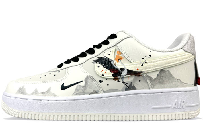 Nike Nike Air Force 1 Low top Skateboard Shoes Unisex Black White Gray