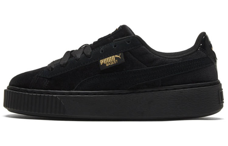 PUMA Platform Velvet Black Gold Women's