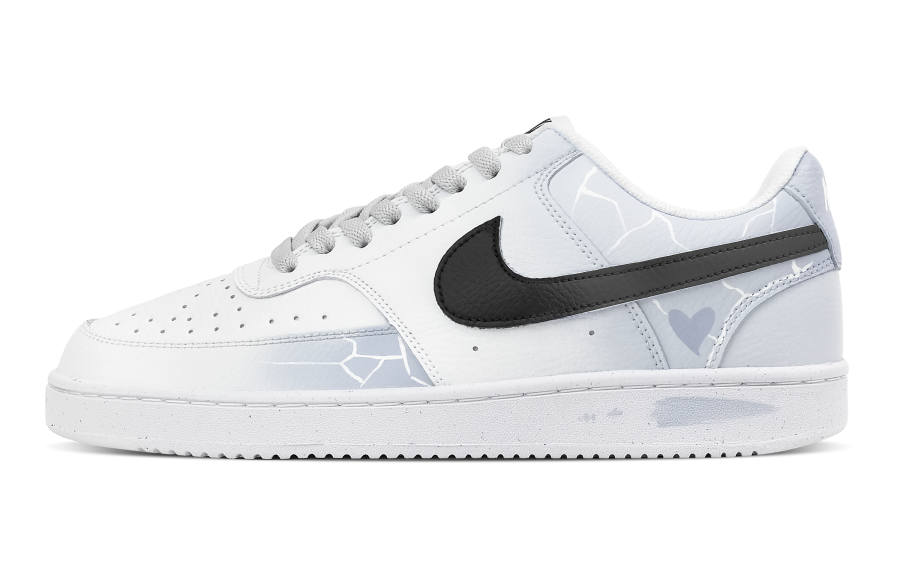 Nike Nike Court Vision 1 Misty Blue Rhyme Abrasion Resistant Low top Skateboard Shoes Men's White Blue