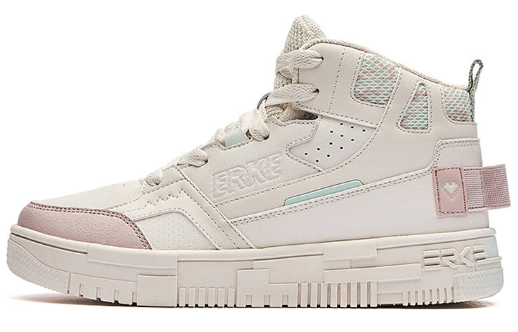 Erke Contract Wrapping, Wear Resistant And Non Slip High top Skateboard Shoes Women's Yam Gray