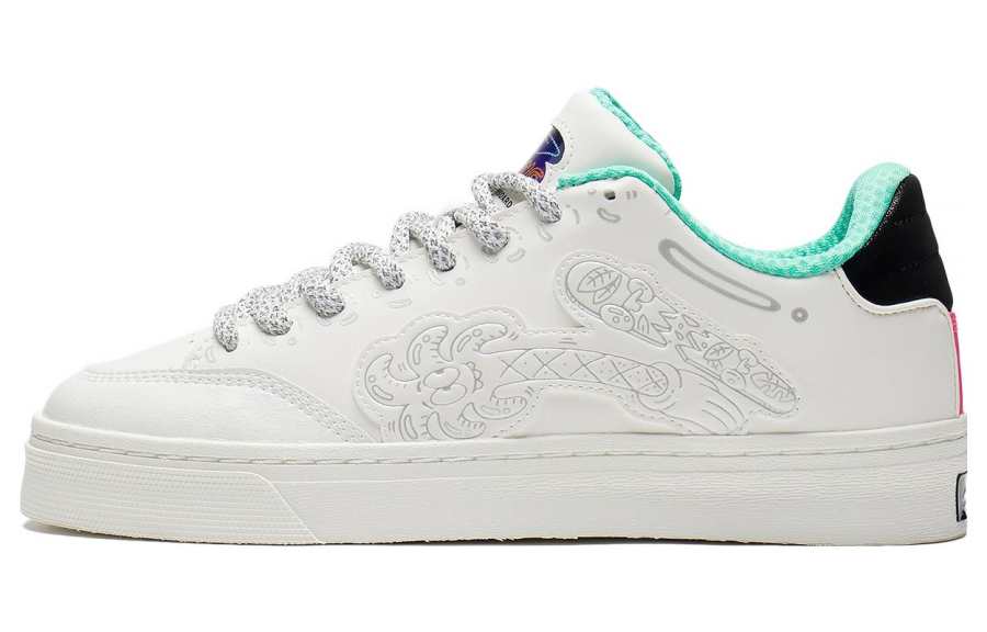 Li-Ning STEVEN HARRINGTON X Li Ning Skateboard Shoes Men's Low Top Snow White