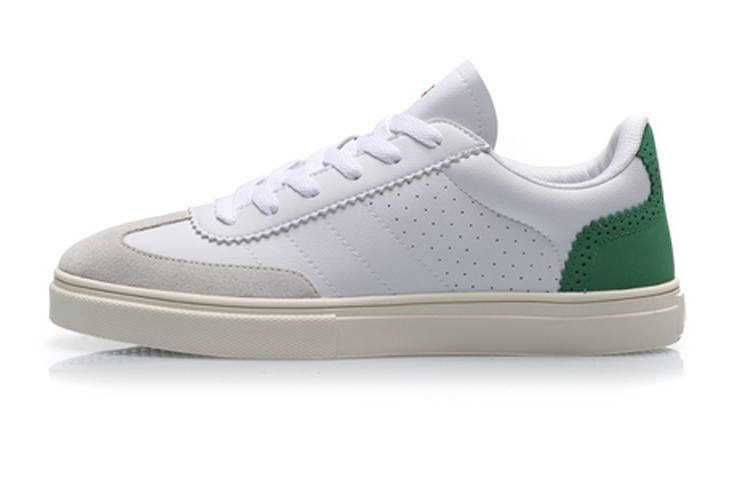 Li-Ning Li Ning Slip Resistant Abrasion Resistant Low top Skateboard Shoes Women's White Green