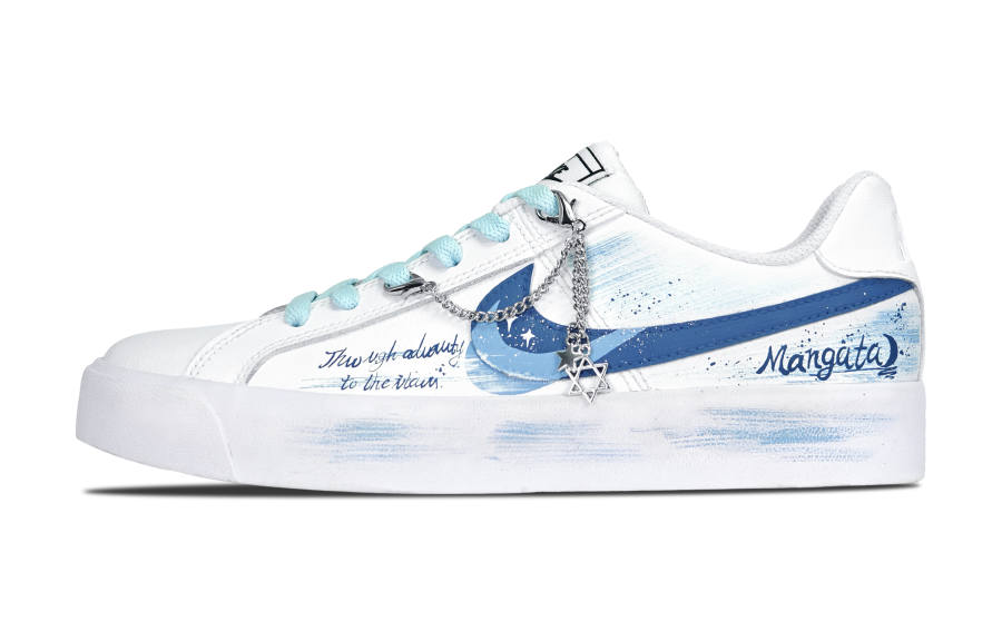 Nike Nike Court Royale Path Of Moonlight Slip Resistant Low top Skateboard Shoes Unisex Blue