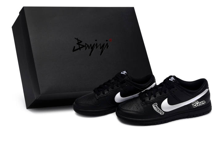 Nike Nike Dunk 811 Manufacturing, Hangover Inn, Special Shoe Box Low top Skateboard Shoes Unisex Black Silver