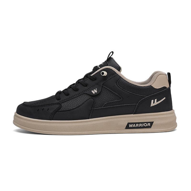 Warrior Synthetic Leather Abrasion Resistant Lightweight Height Increasing Low top Skateboard Shoes Men's