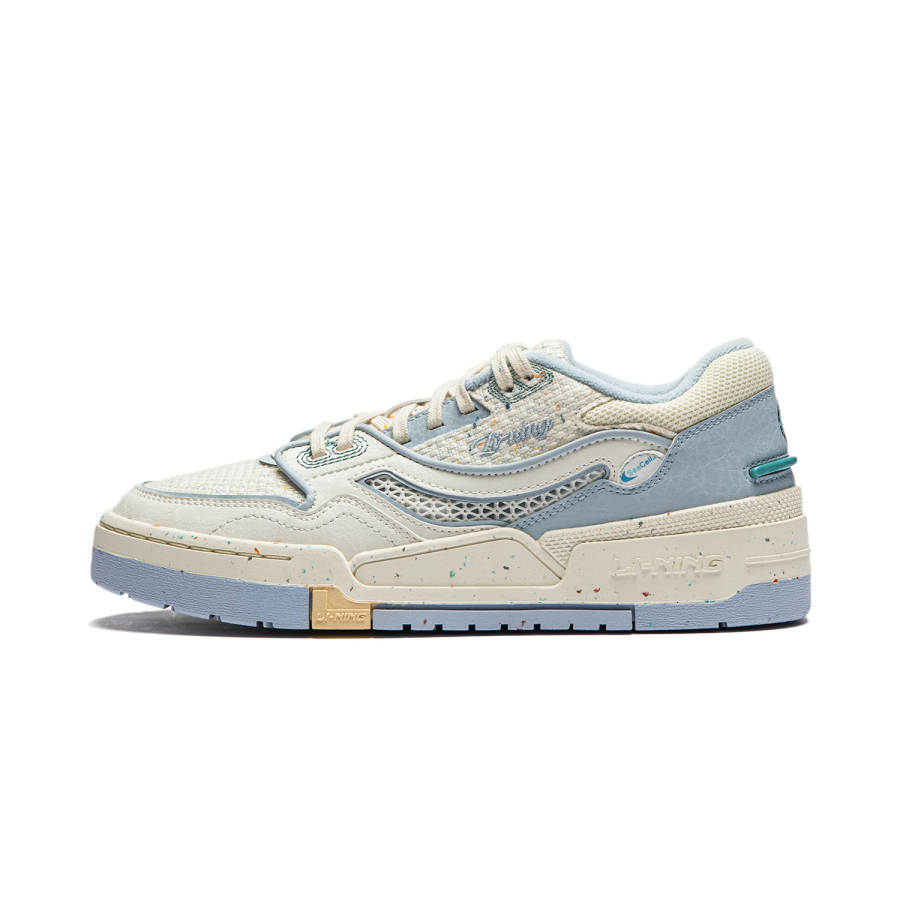 Li-Ning Li Ning 001 BTC Slip Resistant Cushioning Abrasion Resistant Balance Support Low top Skateboard Shoes Women's Ivory