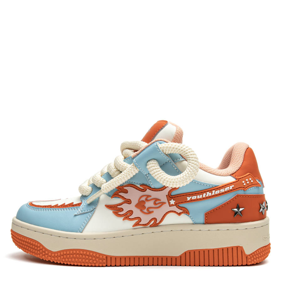 Youthloser Rock Boy Collection Low top Skateboard Shoes Unisex Snow Orange