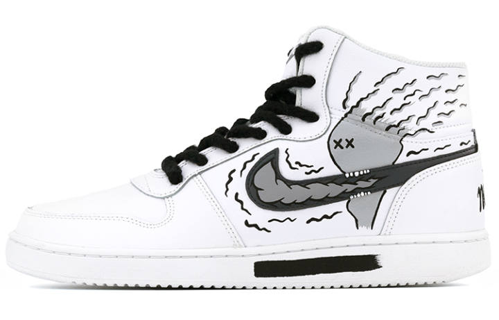 Nike Nike EBERNON Synthetic Leather Coverage Thermal Slip Resistant Cushioning Abrasion Resistant Mid top Skateboard Shoes
