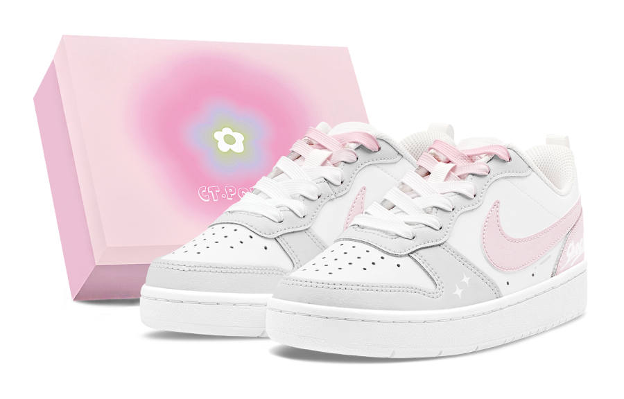 Nike Nike Court Borough Skateboard Shoes Women's Low Top Gray/Pink