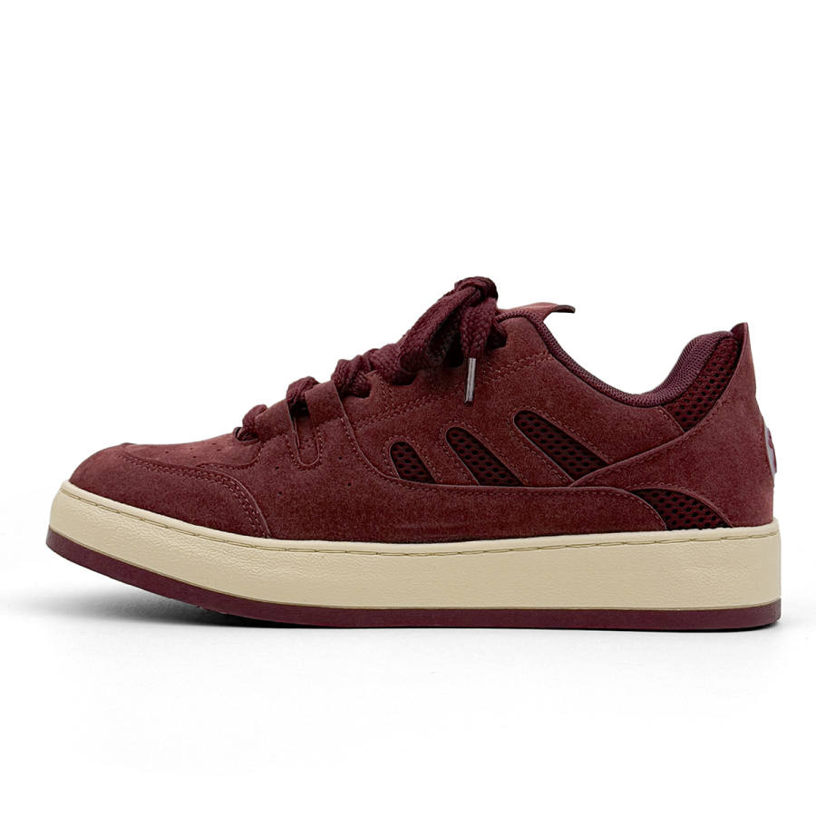 HUANQIU Coverage Cushioning Low top Skateboard Shoes Men's Angora Red