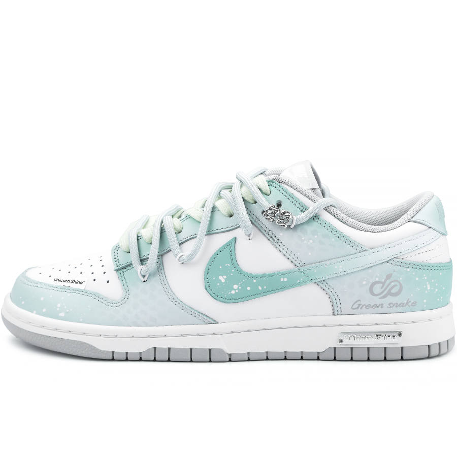 Nike Nike Dunk Wave Blue Snake Shadow Slip Resistant Abrasion Resistant Low top Skateboard Shoes Men's Teal